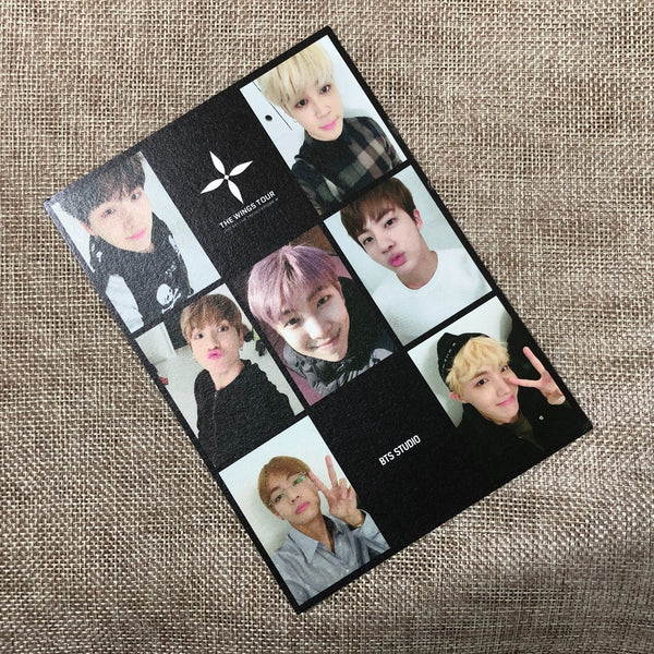 BTS GROUP [ The Wings Tour Wingcon Studio ] Official  Postcard / New, Rare/ Gift