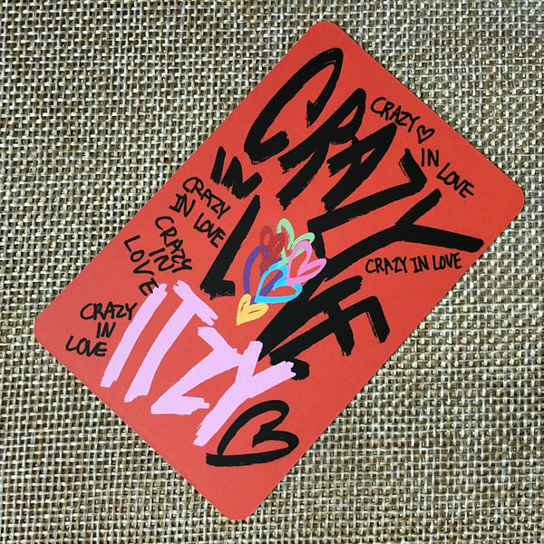 ITZY YUNA #5 [ CRAZY IN LOVE ] Official Photocard, 1st Album / New / Gift