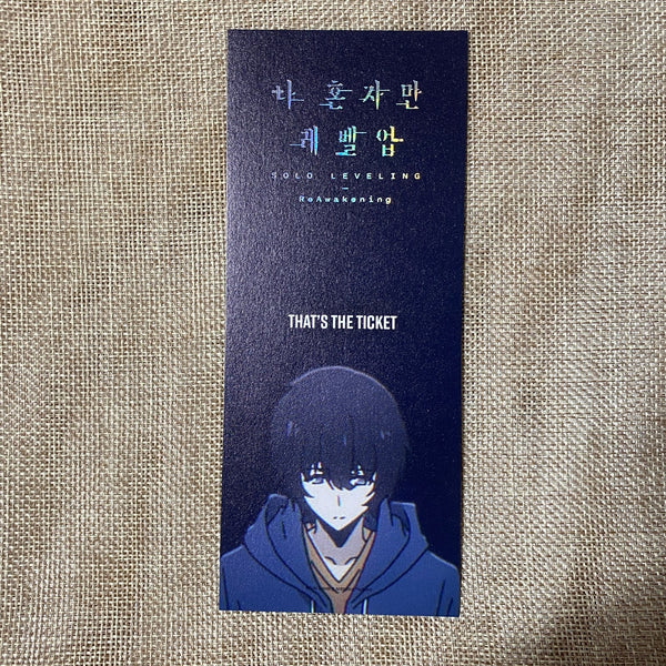 Solo Leveling [That's The Ticket] Official Set / Photo Ticket Limited / New, Rar
