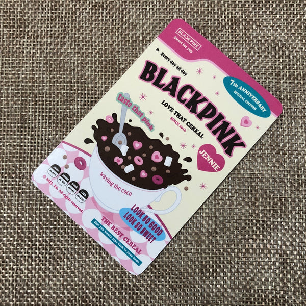 BLACKPINK JENNIE [ 7th Anniversary Cereal Deco Kit ] Official Photocard /New/GFT