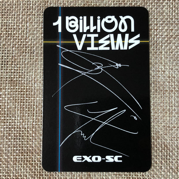 EXO-SC SEHUN CHANYEOL [ 1 Billion Views ] Official Photocard, 1st / New / Gift