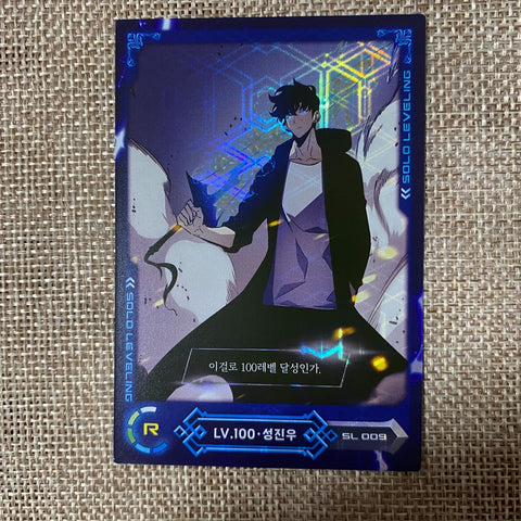 Solo Leveling SL 009 Rare R Holo Card / Korean Webtoon Trading Card / New / Gift