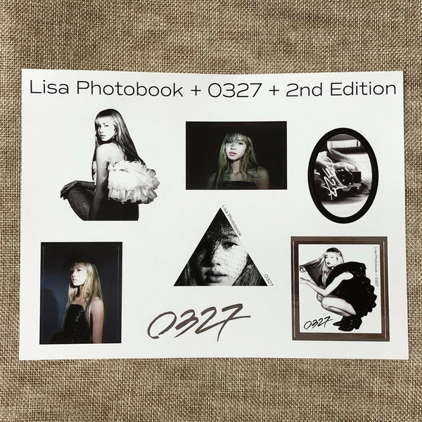 BLACKPINK LISA [ 0327 Photobook 1st Limited ] Official Sticker / New / Gift