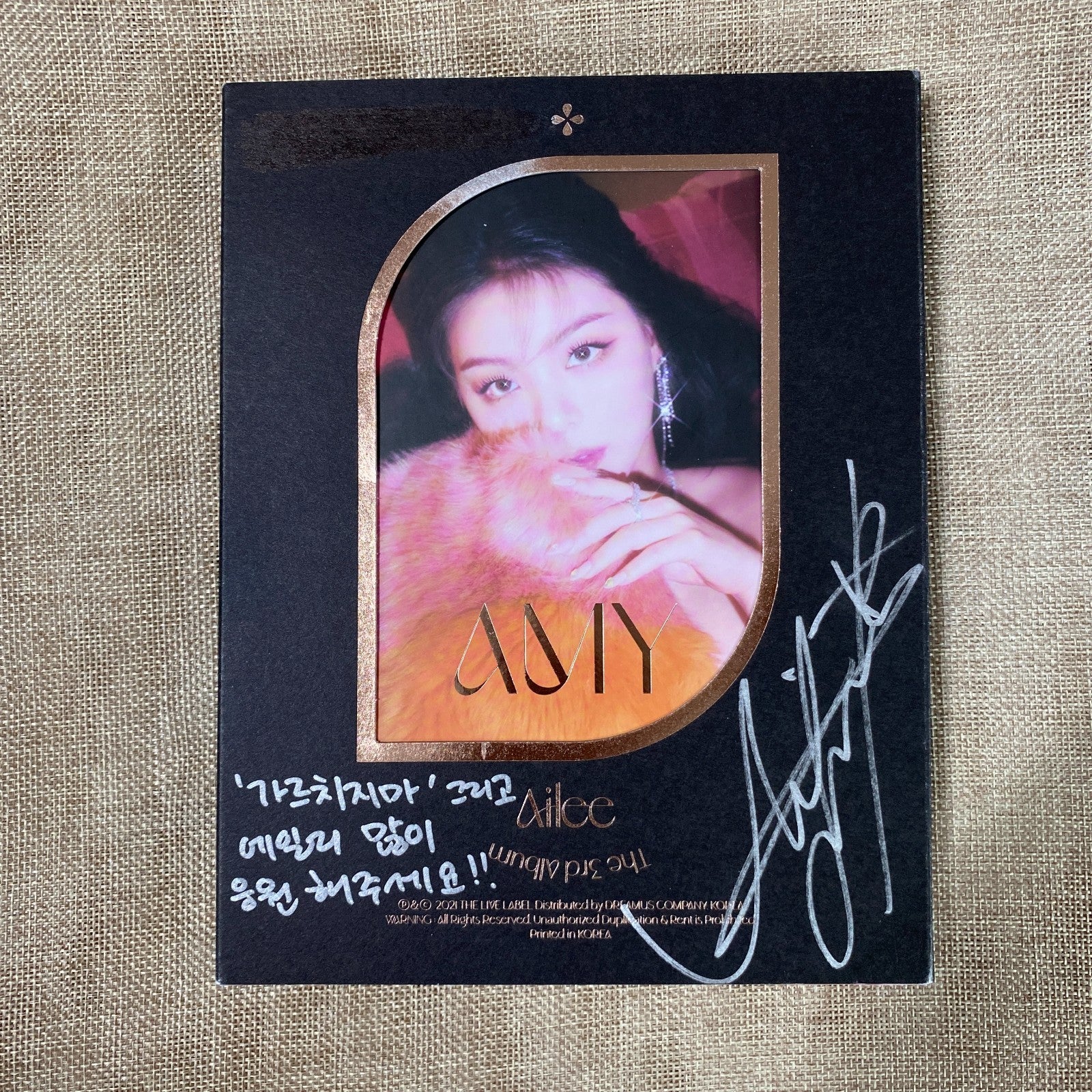 Ailee SIGNED Promo Album Autographed Full Set [ AMY ] 3rd /Mint, Rare / +Gift