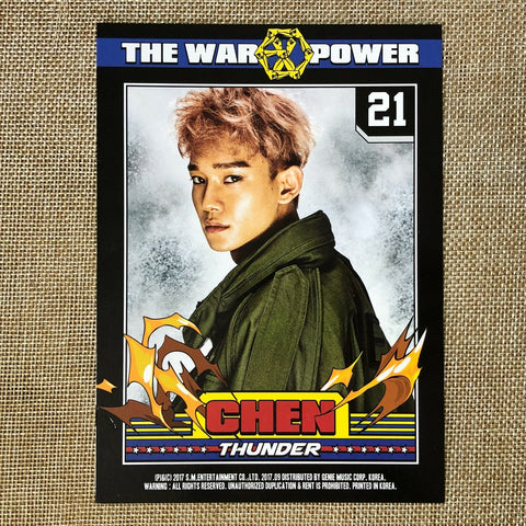 EXO CHEN #1 [THE WAR : The Power of Music] Official Postcard Photo / New / Gift