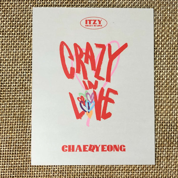 ITZY CHAERYEONG #1 [CRAZY IN LOVE] Official Polaroid Photocard, 1st Album / Gift