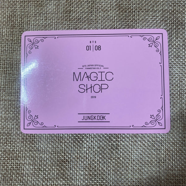 BTS JUNGKOOK 1/8 [MAGIC SHOP Fan Meeting Japan] Official Mini Photocard / Gift