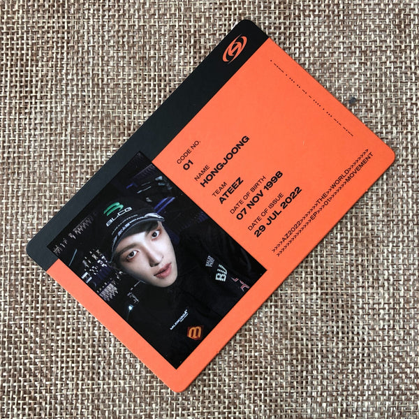 ATEEZ HONGJOONG [THE WORLD EP.1 : MOVEMENT] Official ID Card Photocard, Z / Gift