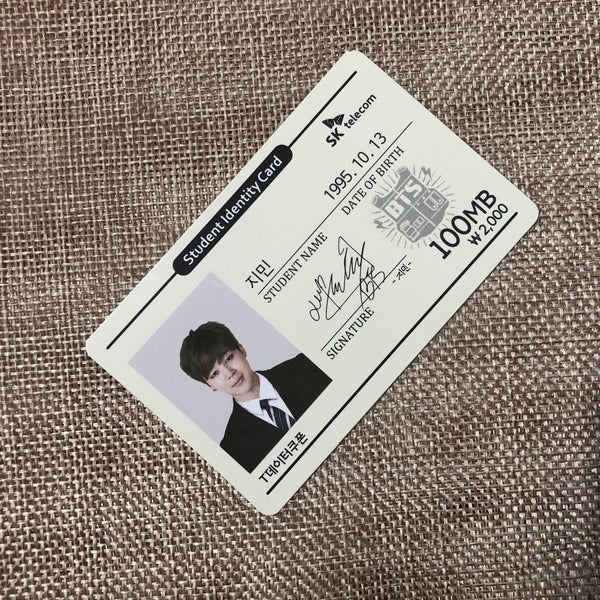 BTS JIMIN [ SKT SK Telecom ] Official Data Coupon Card Photocard / New / Gift