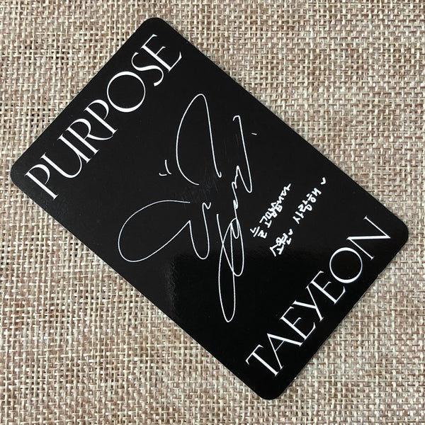 SNSD TAEYEON [ PURPOSE ] Official Photocard / New / Gift