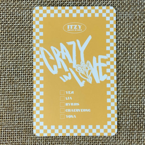 ITZY CHAERYEONG #4 [ CRAZY IN LOVE ] Official Photocard, 1st Album / New / Gift