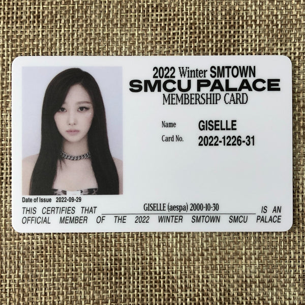 AESPA GISELLE [2022 Winter SMTOWN SMCU PALACE] Official Membership Card PC / New