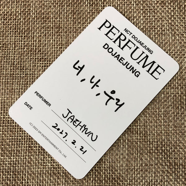NCT DOJAEJUNG JAEHYUN [Perfume] Official Photocard, Photobook Ver. / New / Gift