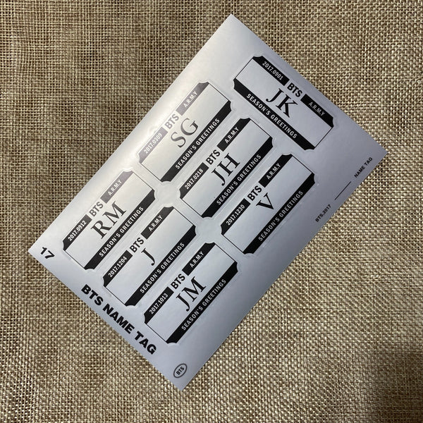 BTS [ 2017 Season's Greetings ] Official Sticker Set / New, Rare / Gift