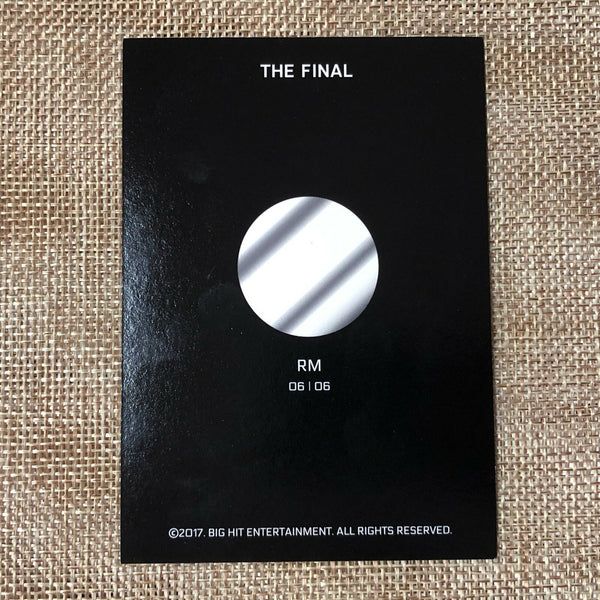BTS RM 6/6 [ The Wings Tour Final Concert ] Official Mini Photocard / New / Gift