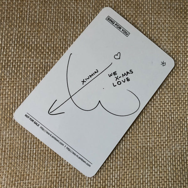 EXO XIUMIN #1 [Sing For You] Official Photocard, Winter 4th Mini Album / Gift