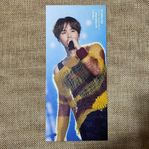 BTS SUGA [Speak Yourself Seoul The Final DVD] Official Bookmark / New, Rare /+G