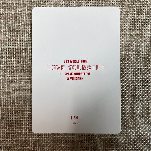 BTS RM 3/8 [ Speak Yourself World Tour Japan ] Official Mini Photocard / Gift