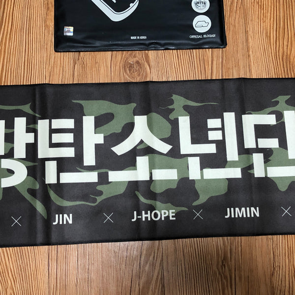 BTS 37241 [ 2014 Official Slogan Towel ] CAMO ARMY Original / New, Rare / Gift