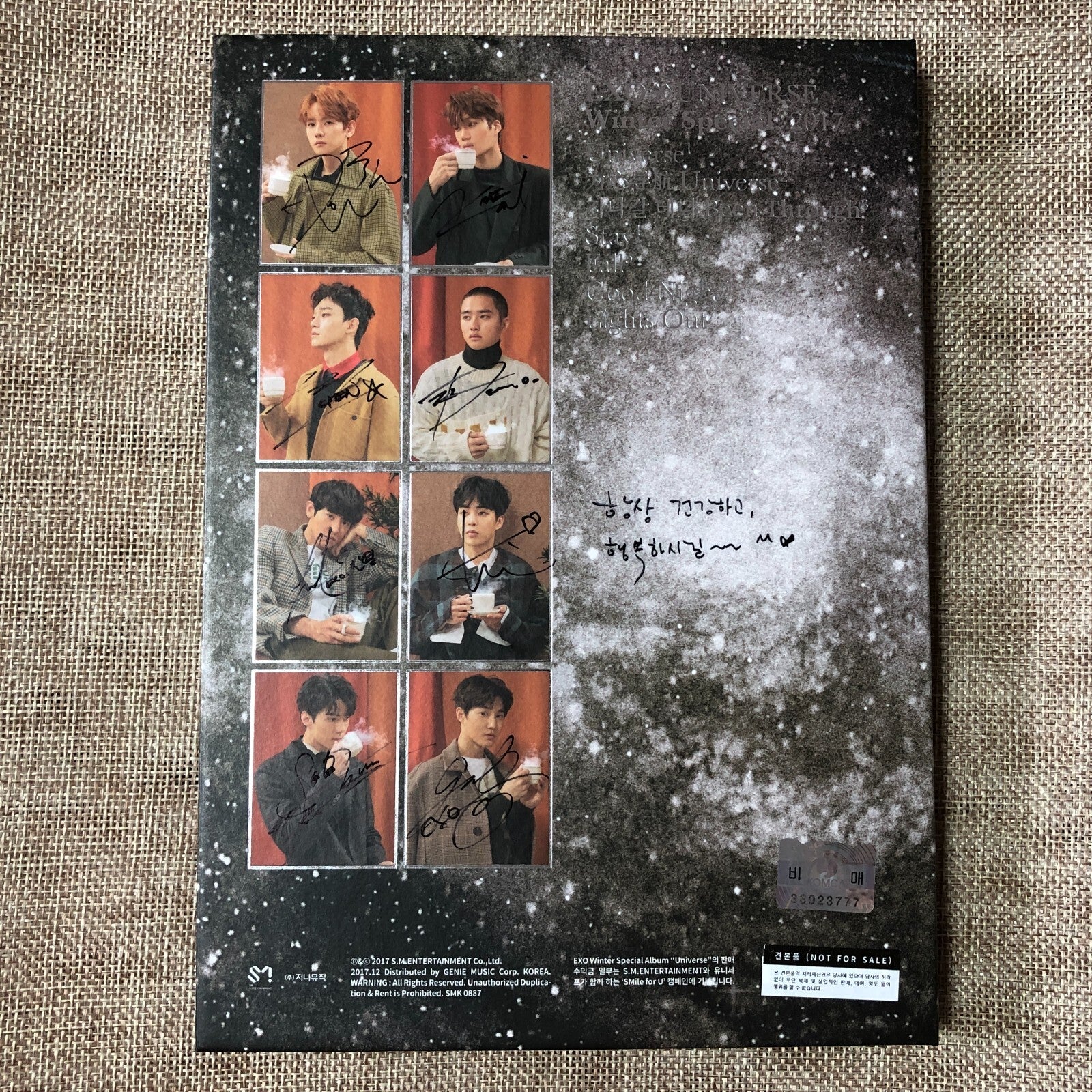EXO HAND SIGNED [ For Life Winter Special 2017 Promo Album ] Autographed / Gift