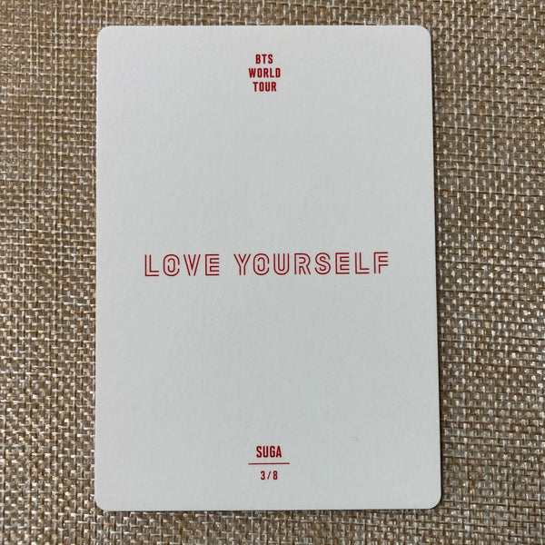 BTS SUGA 3/8 [ Love Yourself World Tour ] Official Mini Photocard / New / Gift