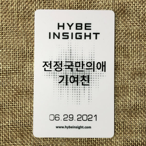 BTS JUNGKOOK [ Hybe Insight ] Official Photocard Ticket / New / Gift