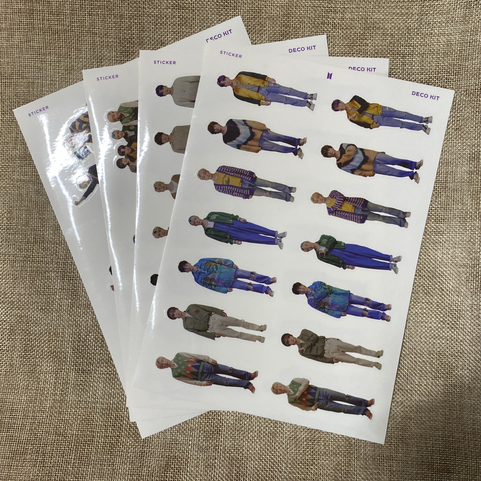 BTS GROUP #2 [ 2022 Deco KIT ] Official Sticker Pack (4 pcs) /New, Rare / Gift