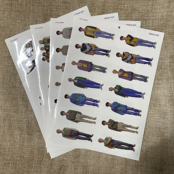 BTS GROUP #2 [ 2022 Deco KIT ] Official Sticker Pack (4 pcs) /New, Rare / Gift