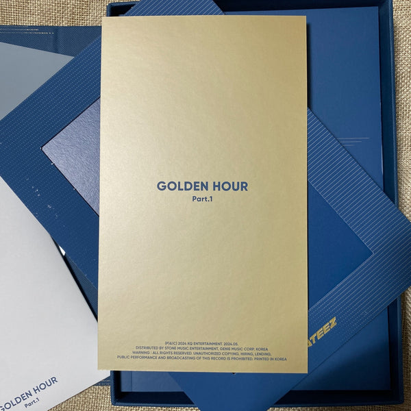 ATEEZ All Member Signed Promo Album [Golden Hour Part. 1] Message Full Set /+G