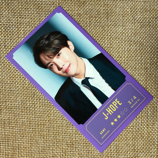 BTS J-HOPE 3/4 [BANG BANG CON The Live] Official Message Photocard / New / Gift