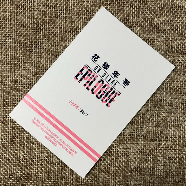 BTS J-HOPE 6/7 [HYYH On Stage Epilogue Concert] Official Mini Photocard / Gift