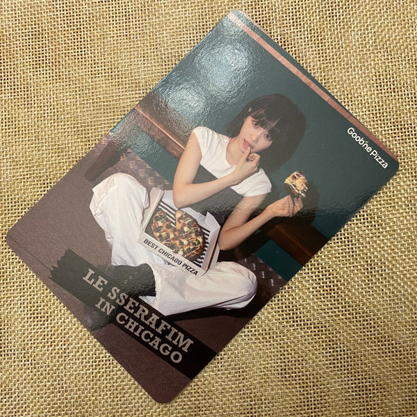 LE SSERAFIM CHAEWON [Goobne Chicago Pizza] Official Photocard / New, Rare / Gift