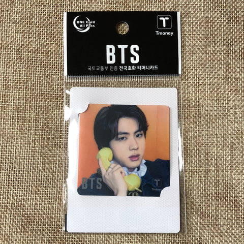 BTS JIN [ 2021 CU T-Money ] Official Mini transparent Photocard / New / Gift
