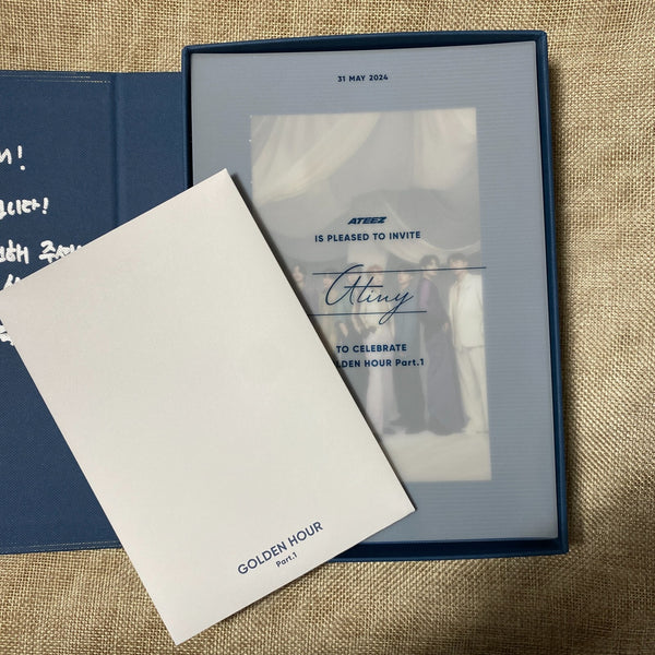 ATEEZ All Member Signed Promo Album [Golden Hour Part. 1] Message Full Set /+G
