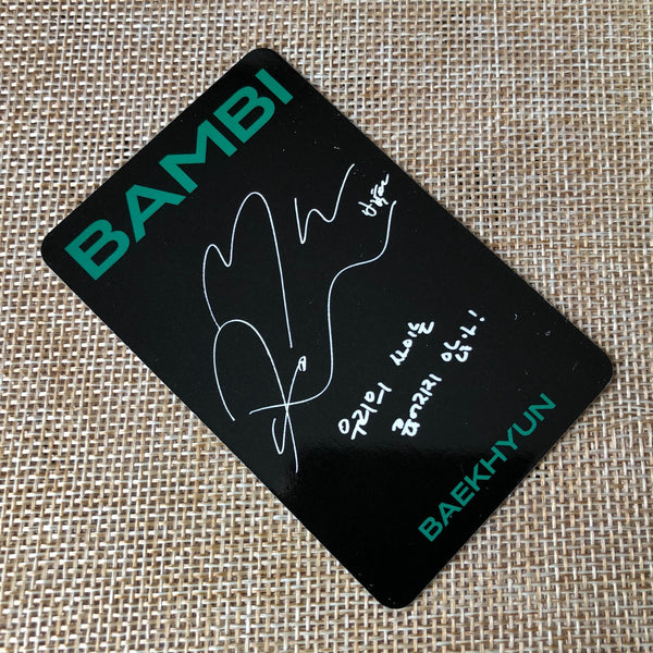 EXO BAEKHYUN #2 [ BAMBI ] Official Photocard, 3rd Mini Album / New / Gift