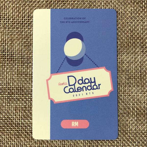 BTS RM [ FESTA D-Day Calendar 2021 ] Official Photocard Set / New / Gift