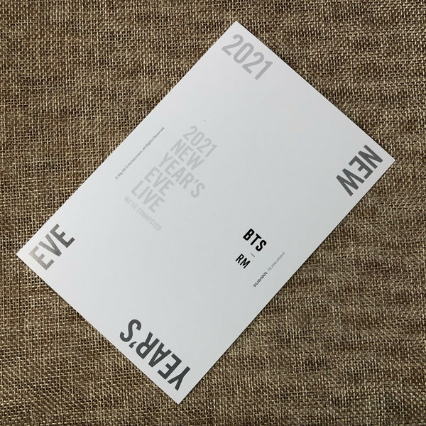 BTS RM [ 2021 NEW YEAR'S EVE LIVE ] Official Postcard / New / Gift