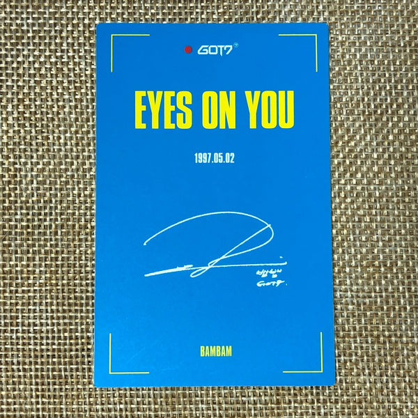 GOT7 BAMBAM [ Eyes On You Album ] Official Photocard, You Ver / New, Rare / Gift