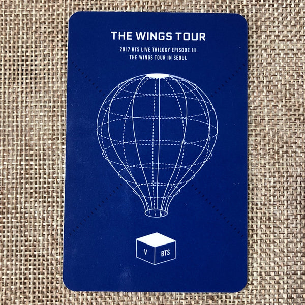 BTS V TAEHYUNG [2017 The Wings Tour in Seoul DVD Live] Official Photocard / Gift