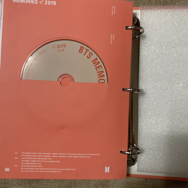 BTS [ Memories of 2019 ] Official DVD Set, Korean, No PC / Mint, Rare / Gift