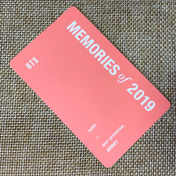 BTS RM [ Memories of 2019 ] Official DVD Photocard / New / Gift