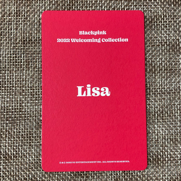 BLACKPINK LISA [ 2022 Welcoming Collection ] Official Photocard / New / Gift