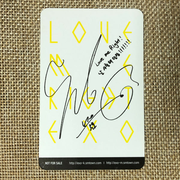 EXO SUHO [ Love Me Right ] Official Photocard, 2nd Repackage Album / New / Gift