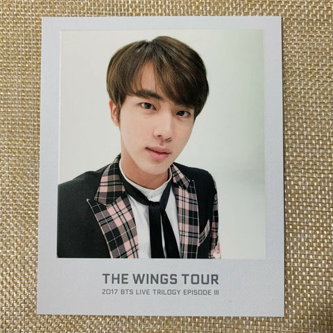 BTS JIN [WINGS Tour 2017 Trilogy Ticket] Official Polaroid Photocard / Gift