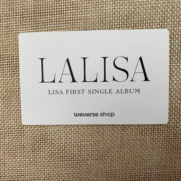 BLACKPINK LISA [LALISA Hologram Weverse POB] Official Photocard / New, Rare /+G