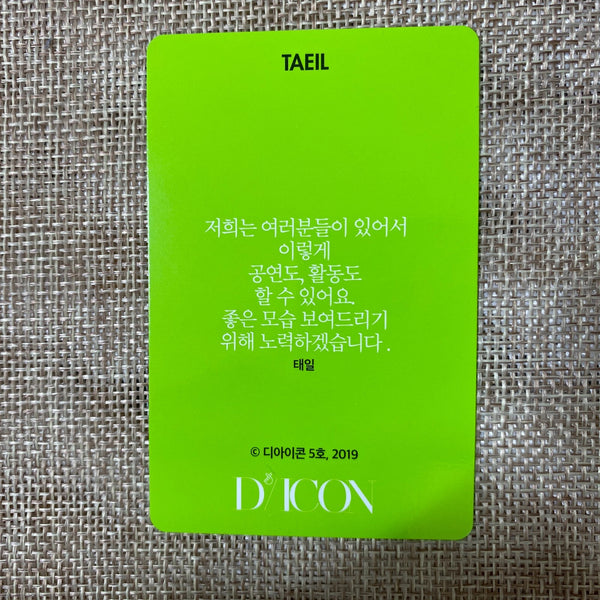 NCT Dream TAEIL #7 [ 2019 Dicon Custom Book ] Official Photocard / New / Gift