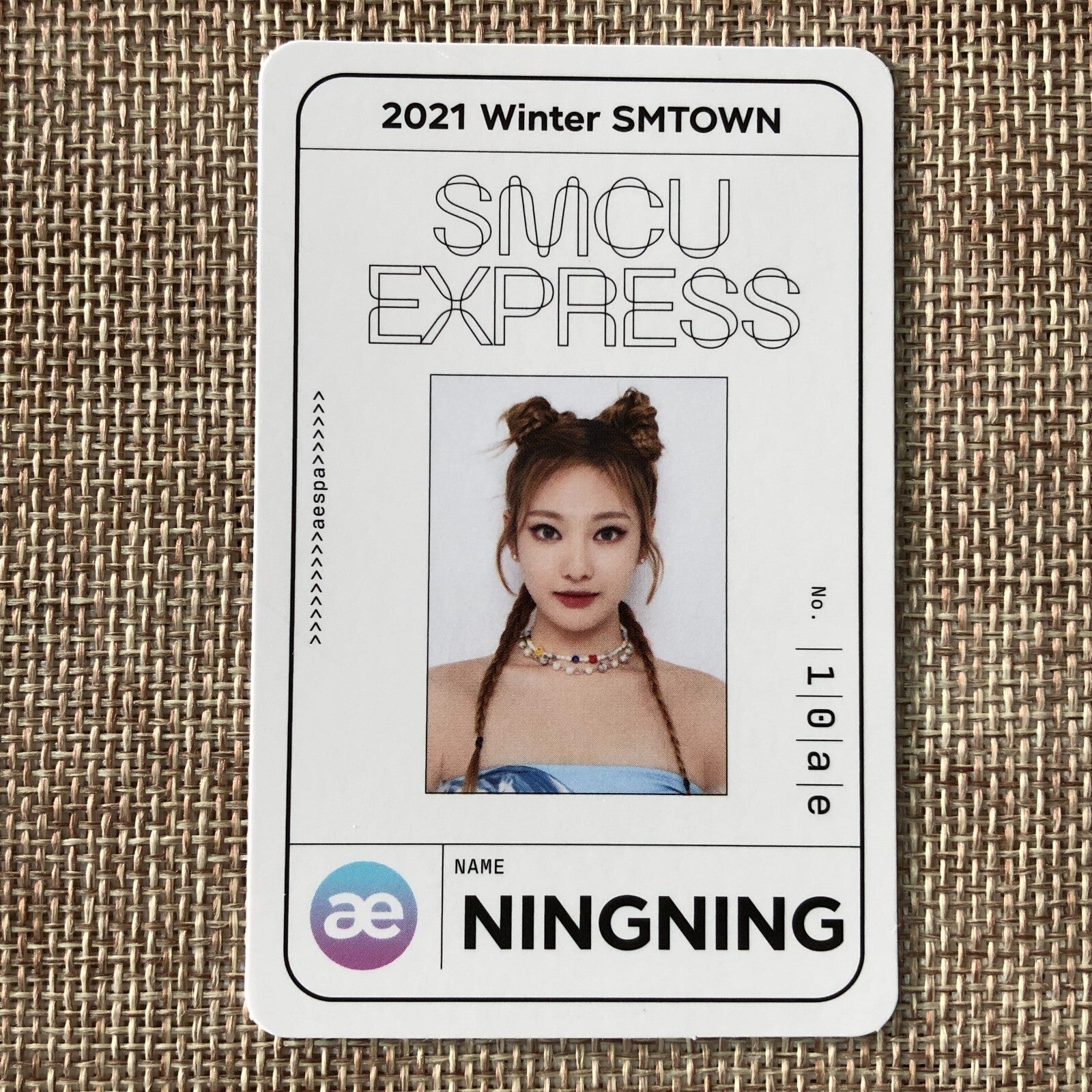 AESPA NINGNING [2021 Winter SMTOWN SMCU Express] Official Pass Photocard / Gift