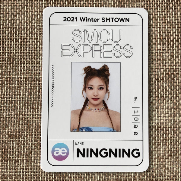 AESPA NINGNING [2021 Winter SMTOWN SMCU Express] Official Pass Photocard / Gift