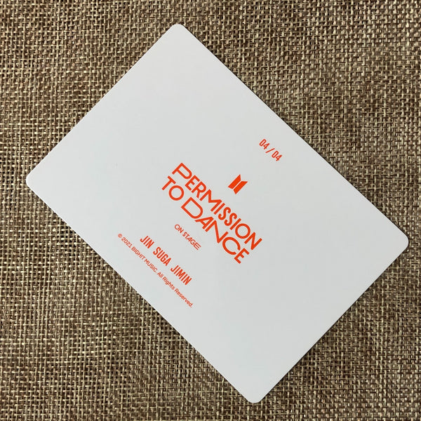 BTS GROUP 4/4 [PTD PERMISSION TO DANCE ON STAGE] Official Mini Photocard / Gift