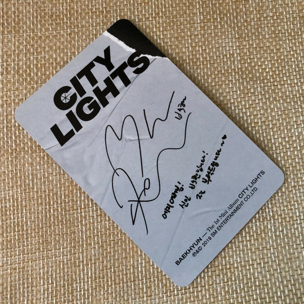 EXO BAEKHYUN [ City Lights ] Official Photocard Day, 1st Mini Album / New / Gift
